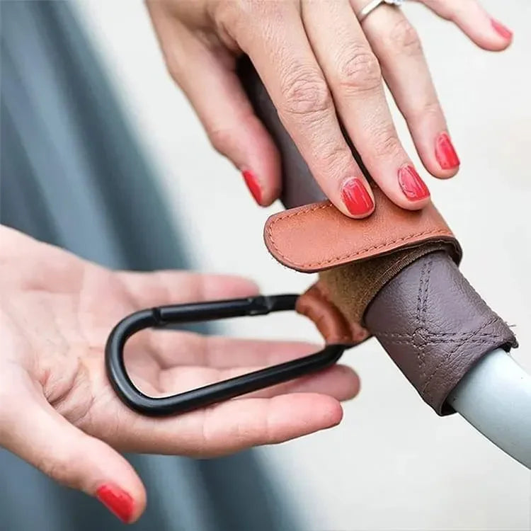 Universelle Kinderwagenhaken - 360° drehbare Taschenhalter für unterwegs