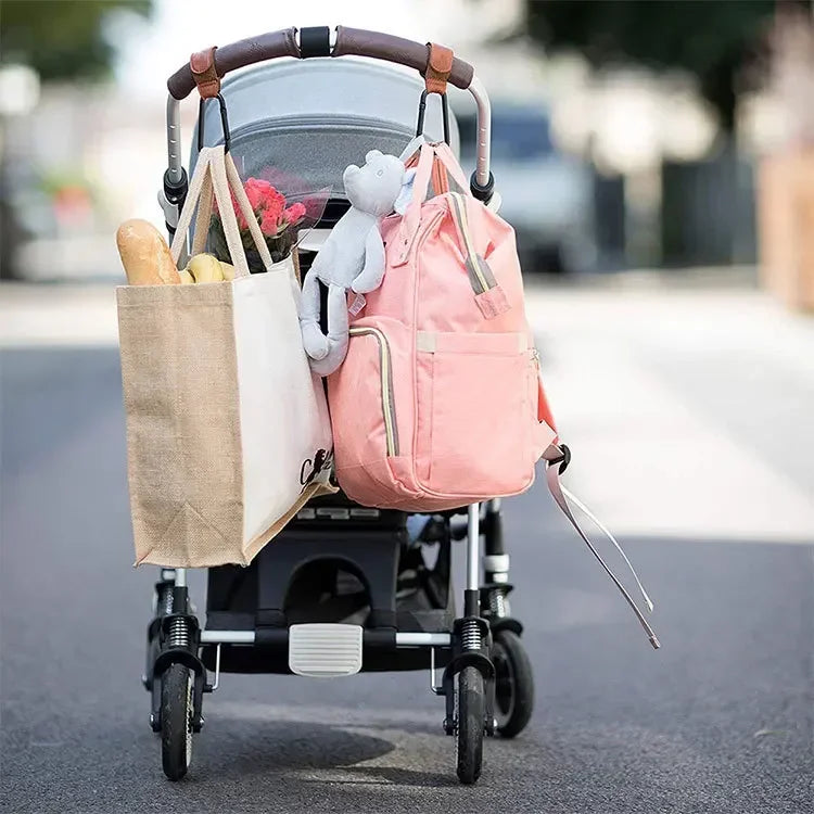 Universelle Kinderwagenhaken - 360° drehbare Taschenhalter für unterwegs