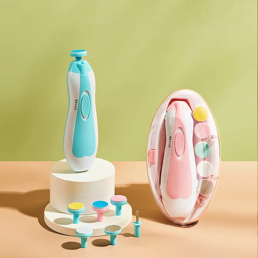 Sanftes Baby Nagelpflege-Set 6-in-1 Elektrischer Nagelschneider mit Aufsätzen